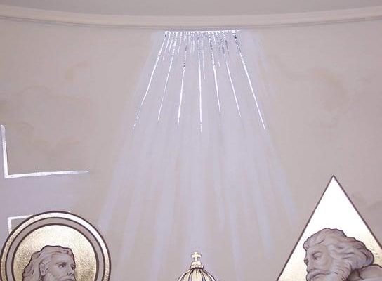 malowidło w prezbiterium parafia Lisów
